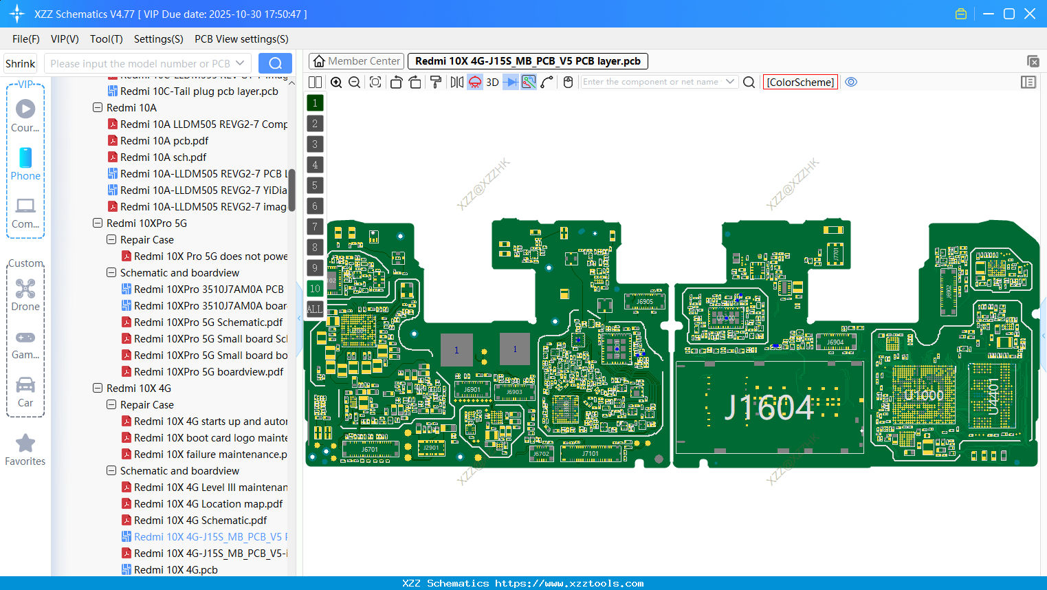 Xiaomi Redmi 10X 4G-J15S_MB_PCB_V5 PCB Layer